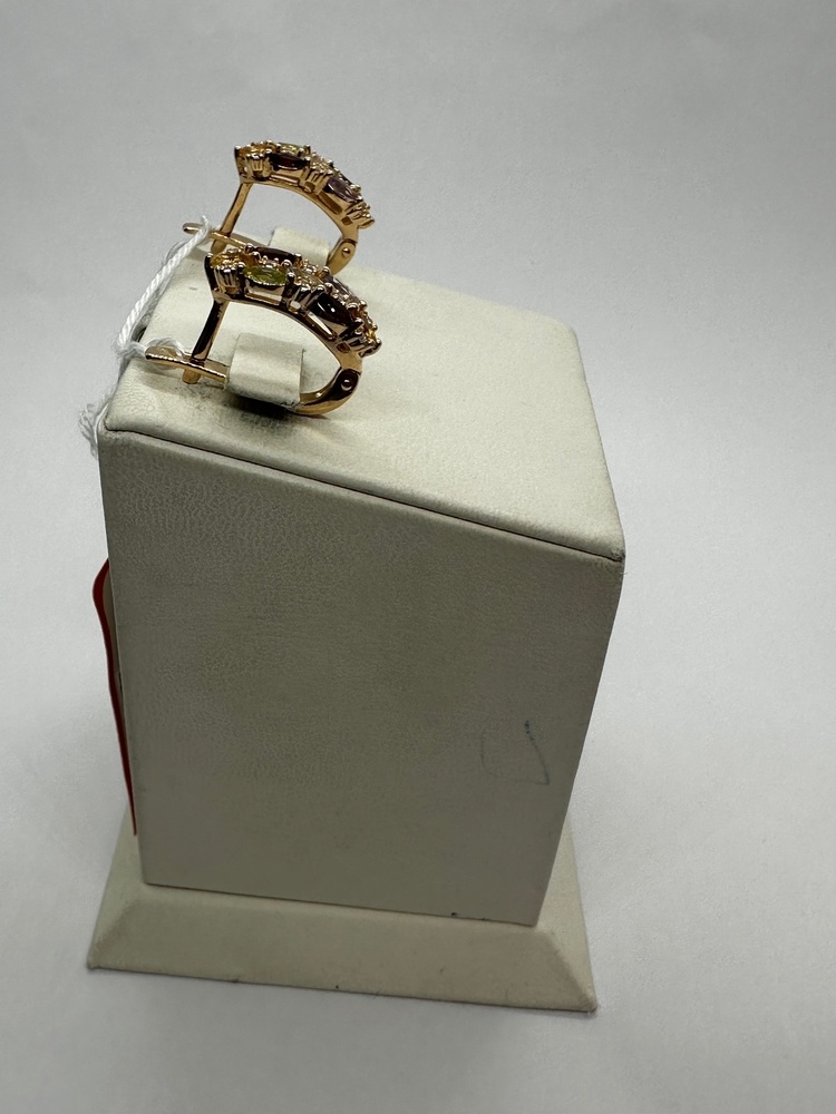 СКМИ585 СЕРЬГИ С КАМНЯМИ (Au 585)