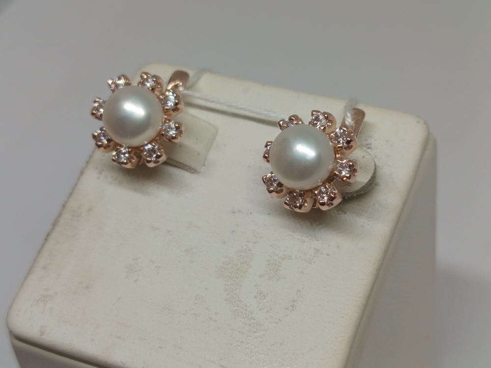 СКМИ585 СЕРЬГИ С КАМНЯМИ (Au 585)