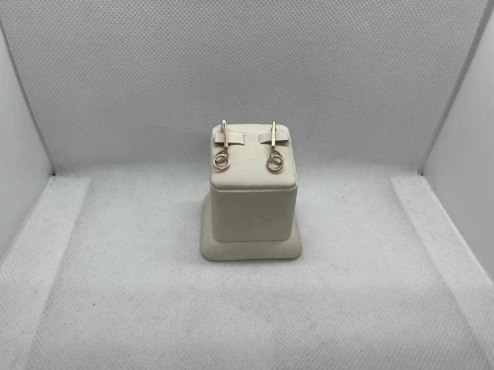 01-207390 СЕРЬГИ БЕЗ КАМНЯ (Au 585)