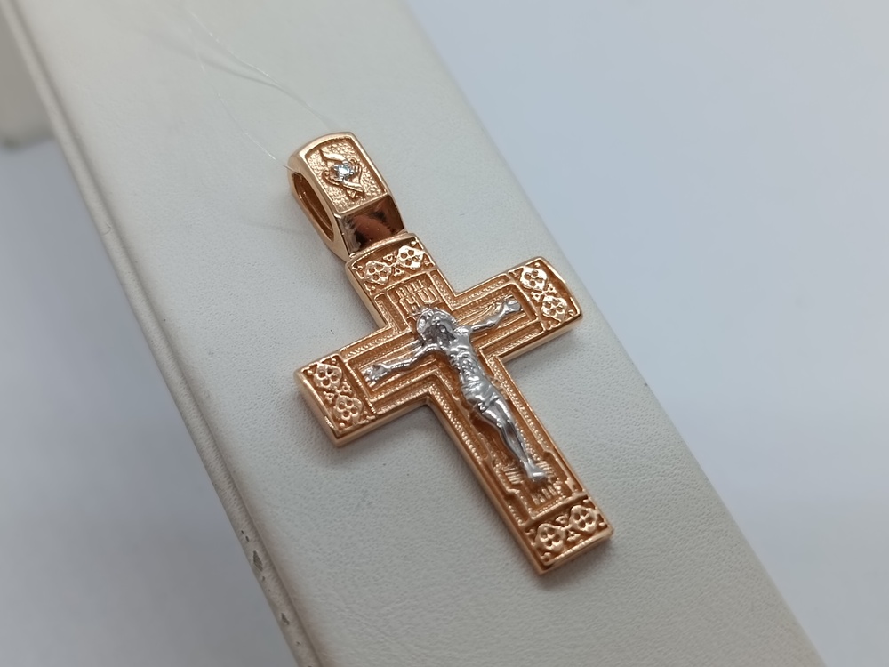 ПОДВЕСКА КРЕСТ с камнем (Au 585)