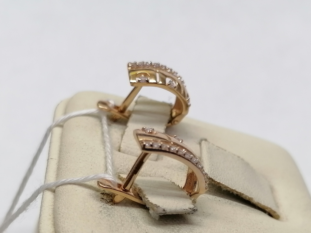 СКМИ585 СЕРЬГИ С КАМНЯМИ (Au 585)