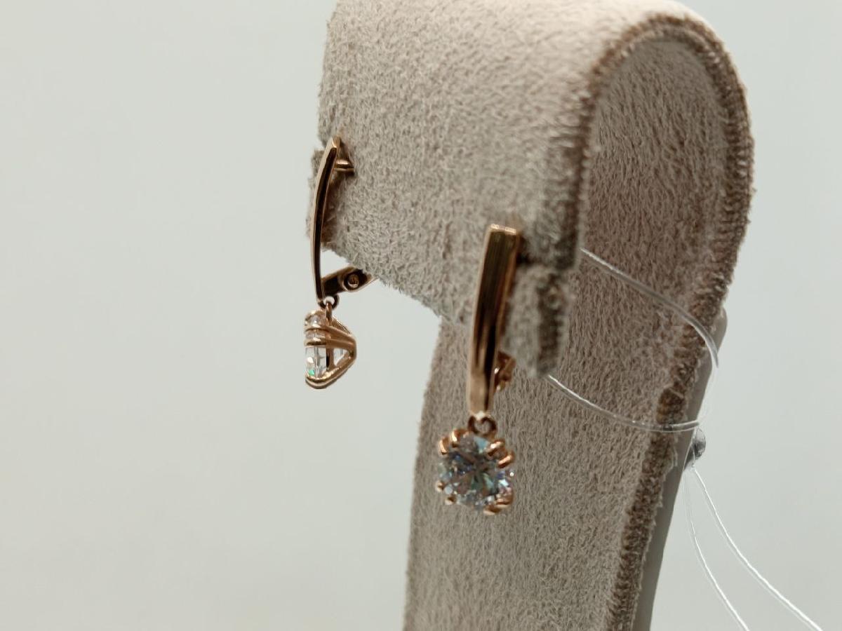 СЕРЬГИ С КАМНЕМ (Au 585)