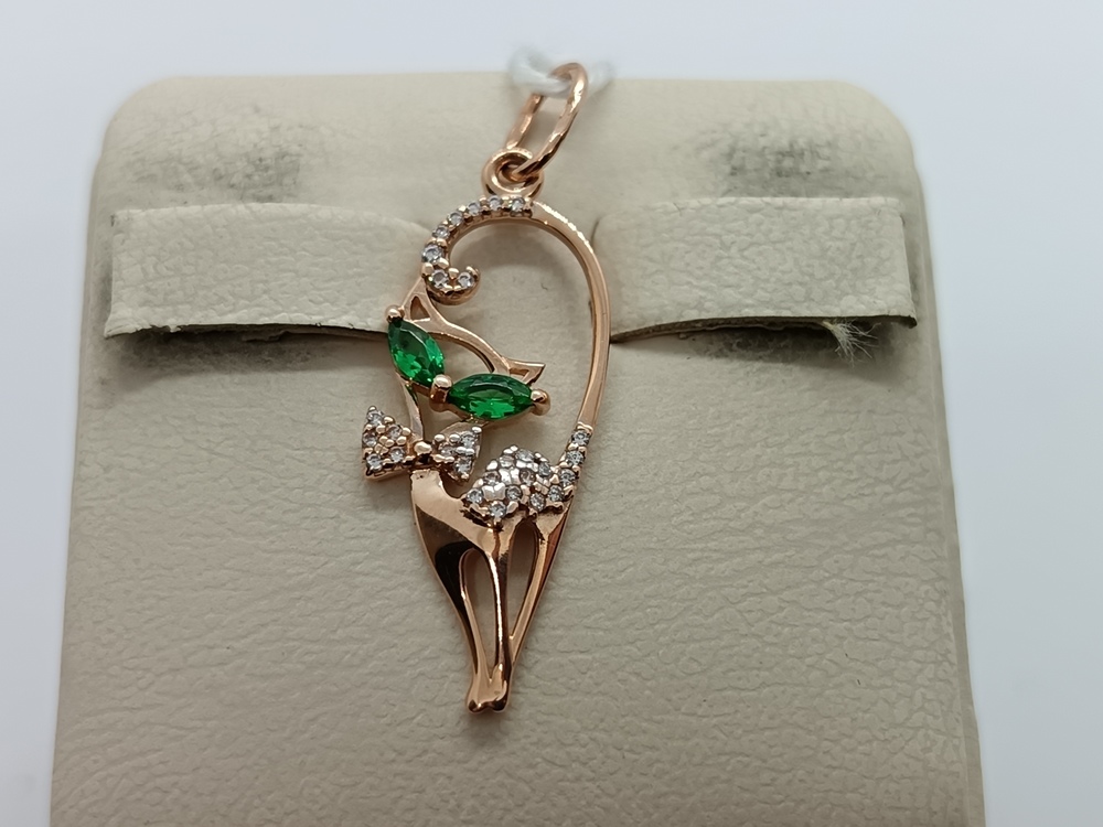 ПОДКМИ585 ПОДВЕСКА С КАМНЯМИ (Au 585)