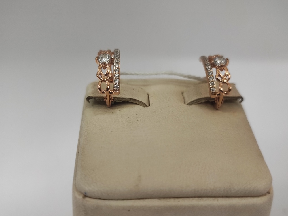 СКМИ585 СЕРЬГИ С КАМНЯМИ (Au 585)