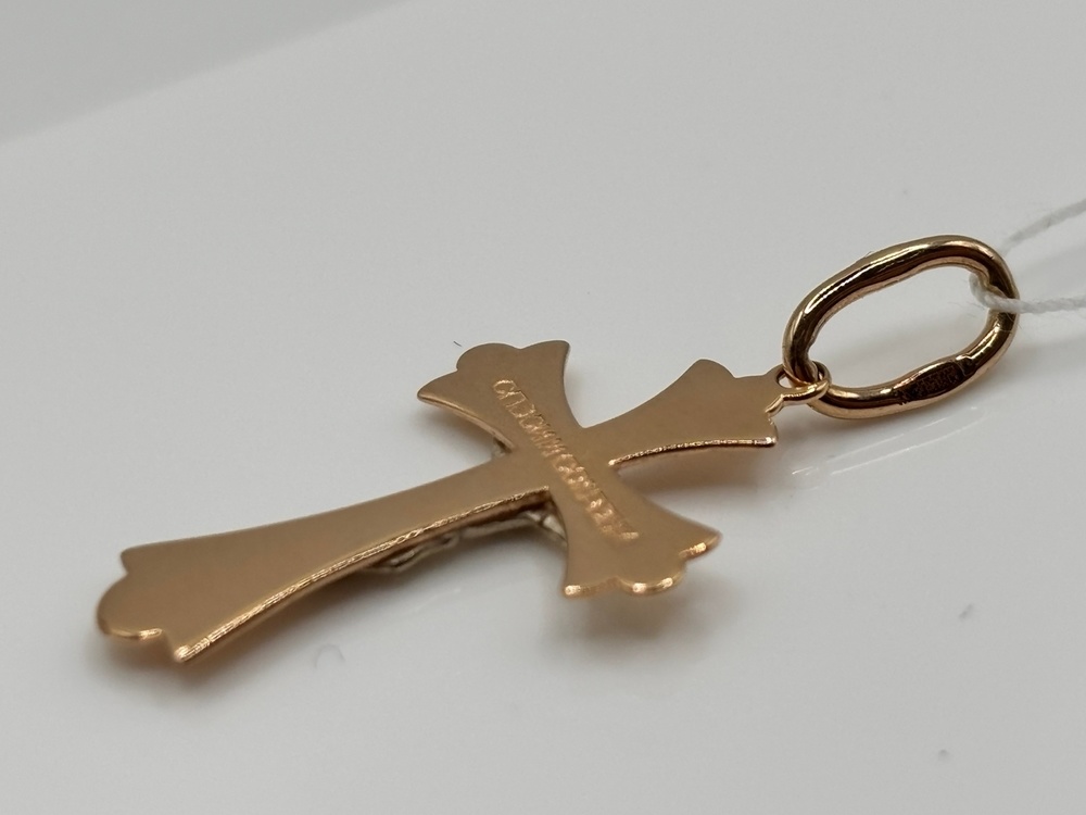 ПОДКБК585 ПОДВЕСКА КРЕСТ БЕЗ КАМНЯ (Au 585)