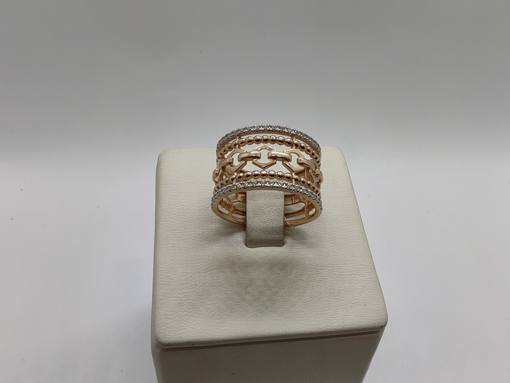 КОЛЬЦО С КАМНЯМИ (Au 585)