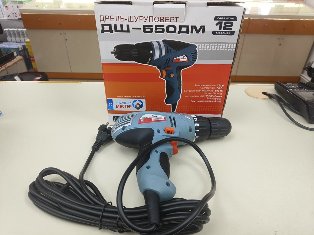 ДРЕЛЬ-ШУРУПОВЕРТ ЭЛЕКТРОПРИБОР ДШ-550ДМ