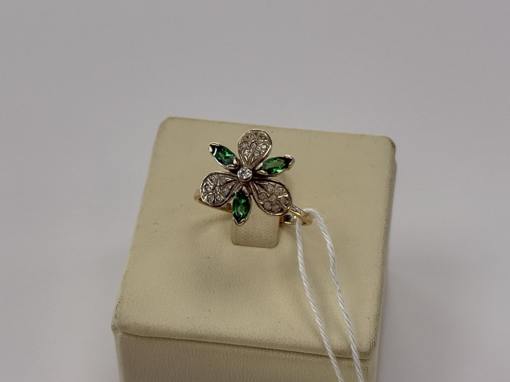 КОЛЬЦО С КАМНЯМИ (Au 585)