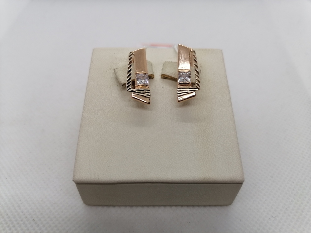 СЕРЬГИ С КАМНЕМ (Au 585)