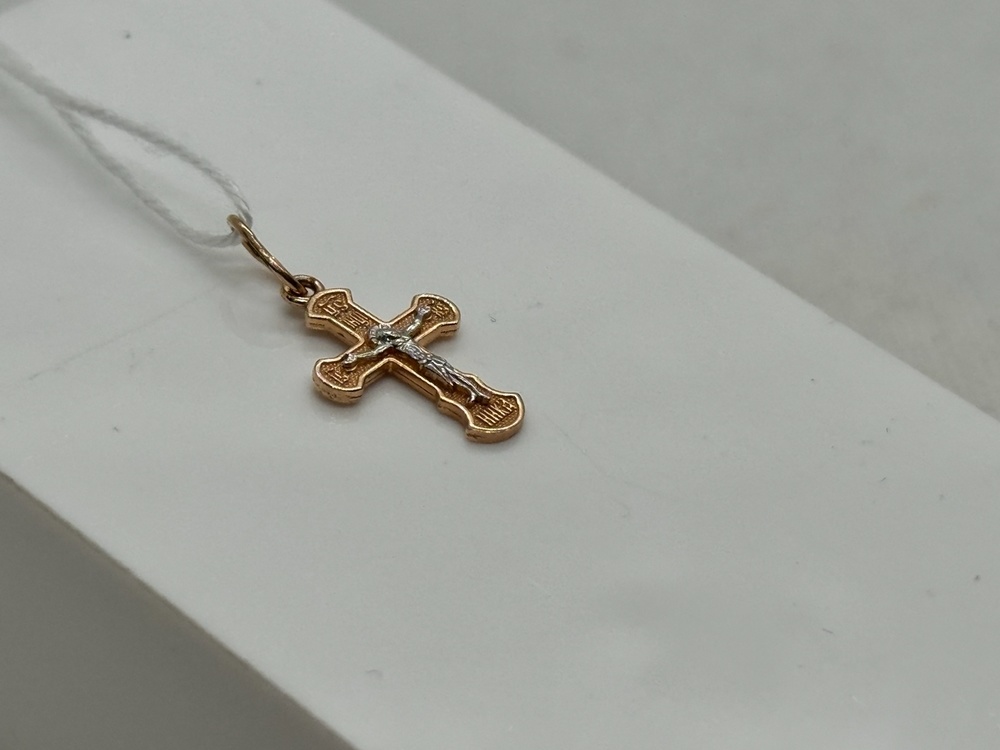 ПОДКБК585 ПОДВЕСКА КРЕСТ БЕЗ КАМНЯ (Au 585)