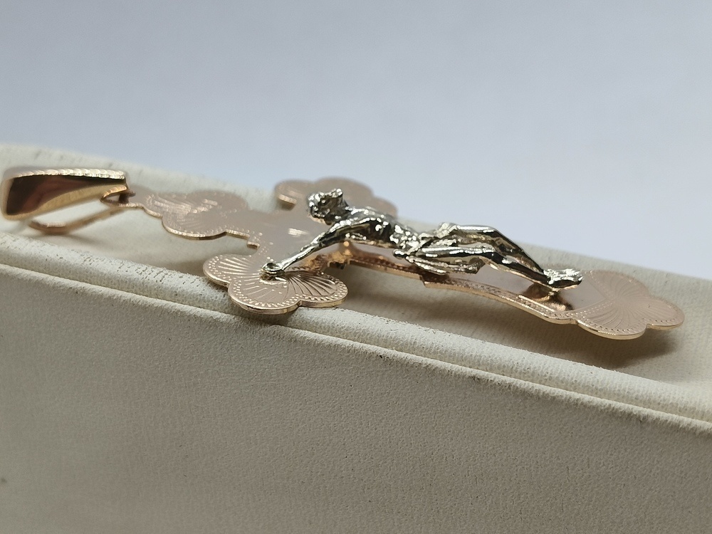 ПОДКБК585 ПОДВЕСКА КРЕСТ БЕЗ КАМНЯ (Au 585)