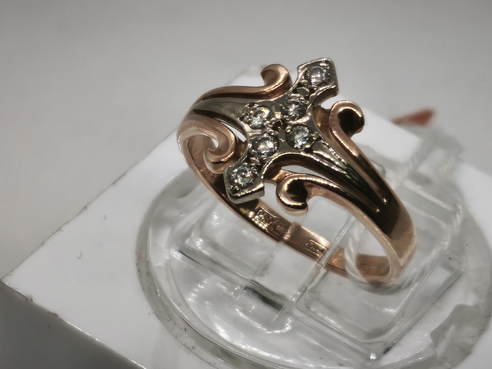 КОЛЬЦО БРИЛЛИАНТ Au 585