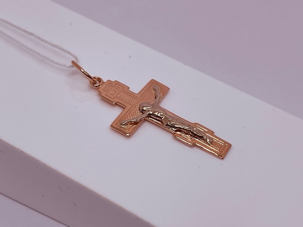 ПОДКБК585 ПОДВЕСКА КРЕСТ БЕЗ КАМНЯ (Au 585)