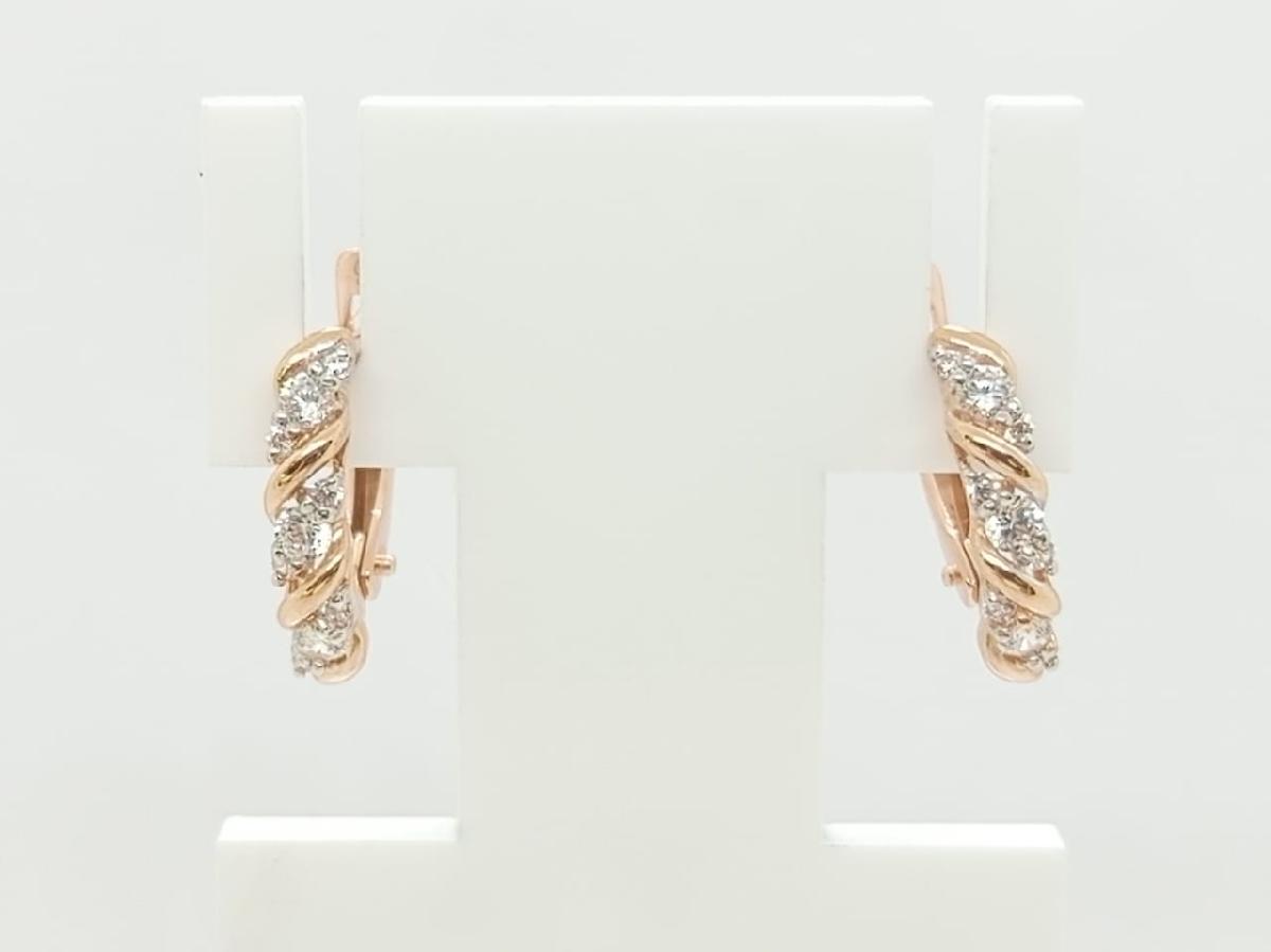 028157 СЕРЬГИ С КАМНЯМИ (Au 585)