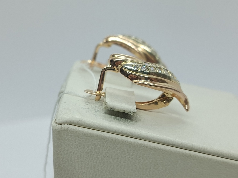 СКМИ585 СЕРЬГИ С КАМНЯМИ (Au 585)