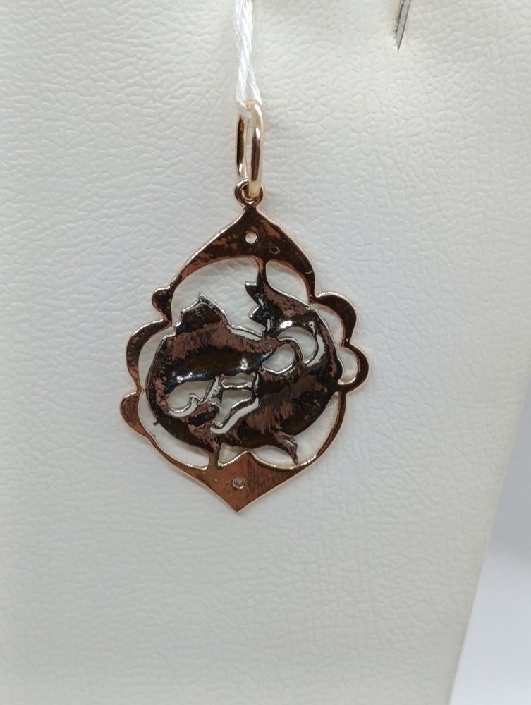 ПОДВЕСКА ЗНАК ЗОДИАКА РЫБЫ Au 585