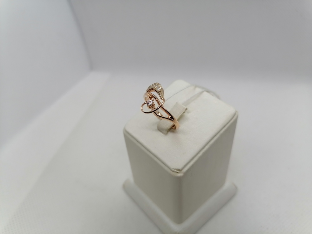 КОЛЬЦО С КАМНЯМИ (Au 585)