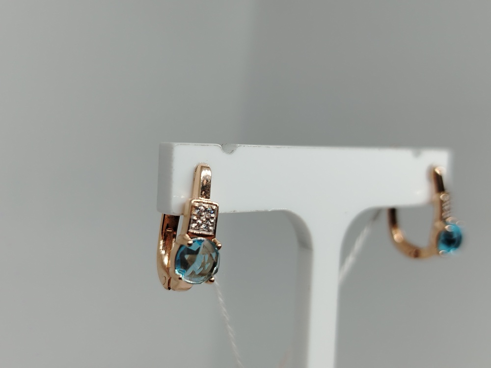 СКМИ585 СЕРЬГИ С КАМНЯМИ (Au 585)