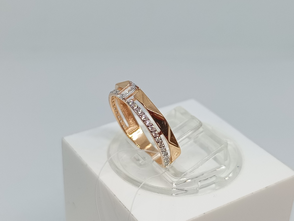 КОЛЬЦО С КАМНЯМИ (Au 585)