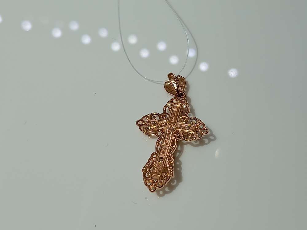ПОДВЕСКА КРЕСТ с камнями (Au 585)