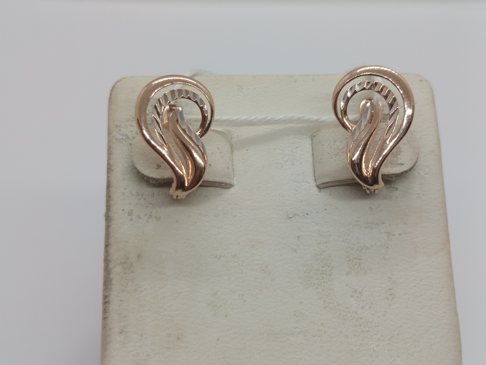 СБКМ585 СЕРЬГИ БЕЗ КАМНЯ (Au 585)