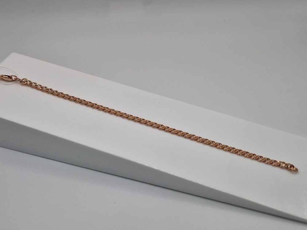 БРАСЛЕТ ПУСТОТЕЛЫЙ Ромб двойной (Au 585)