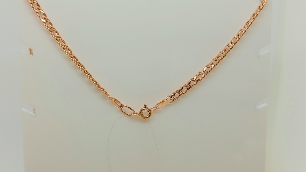 ЦЕПЬ ПУСТОТЕЛАЯ Ромб двойной (Au 585)