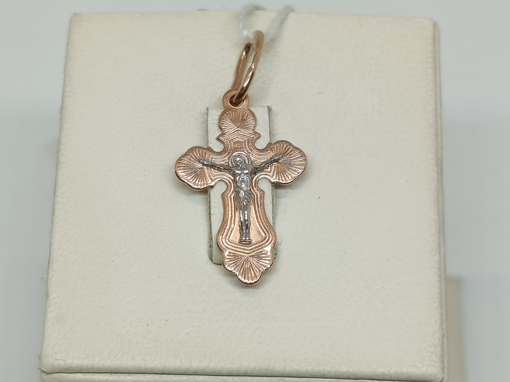 ПОДВЕСКА КРЕСТ без камня (Au 585)