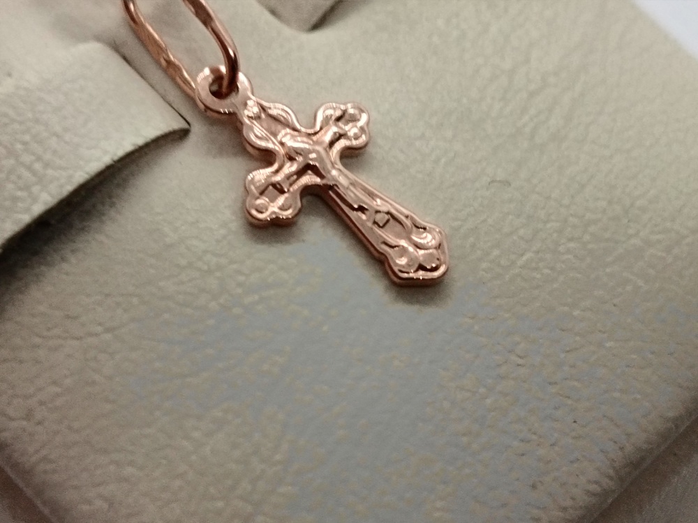 ПОДВЕСКА КРЕСТ БЕЗ КАМНЯ (Au 375)