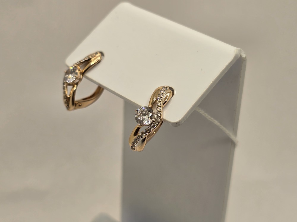 СКМИ585 СЕРЬГИ С КАМНЯМИ (Au 585)