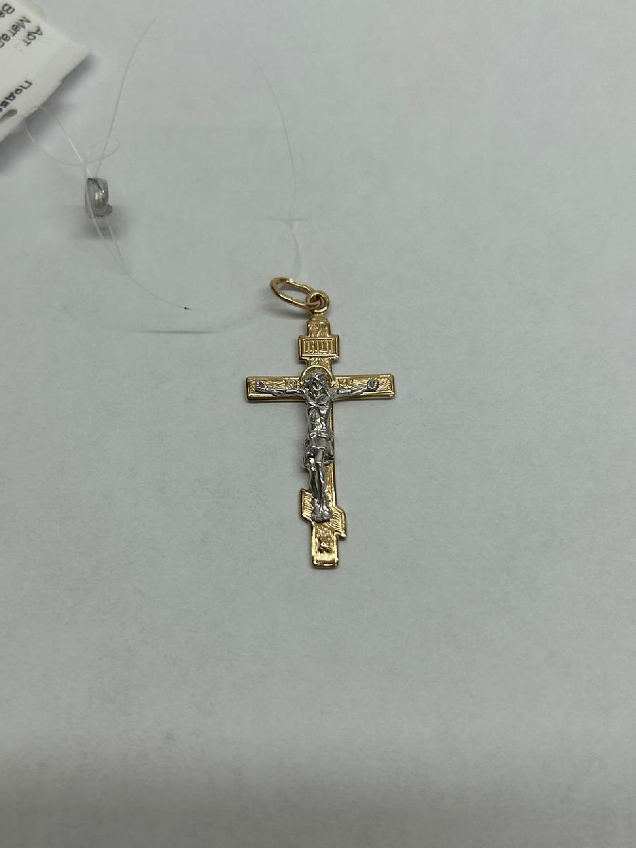 ПОДВЕСКА КРЕСТ без камня (Au 585)