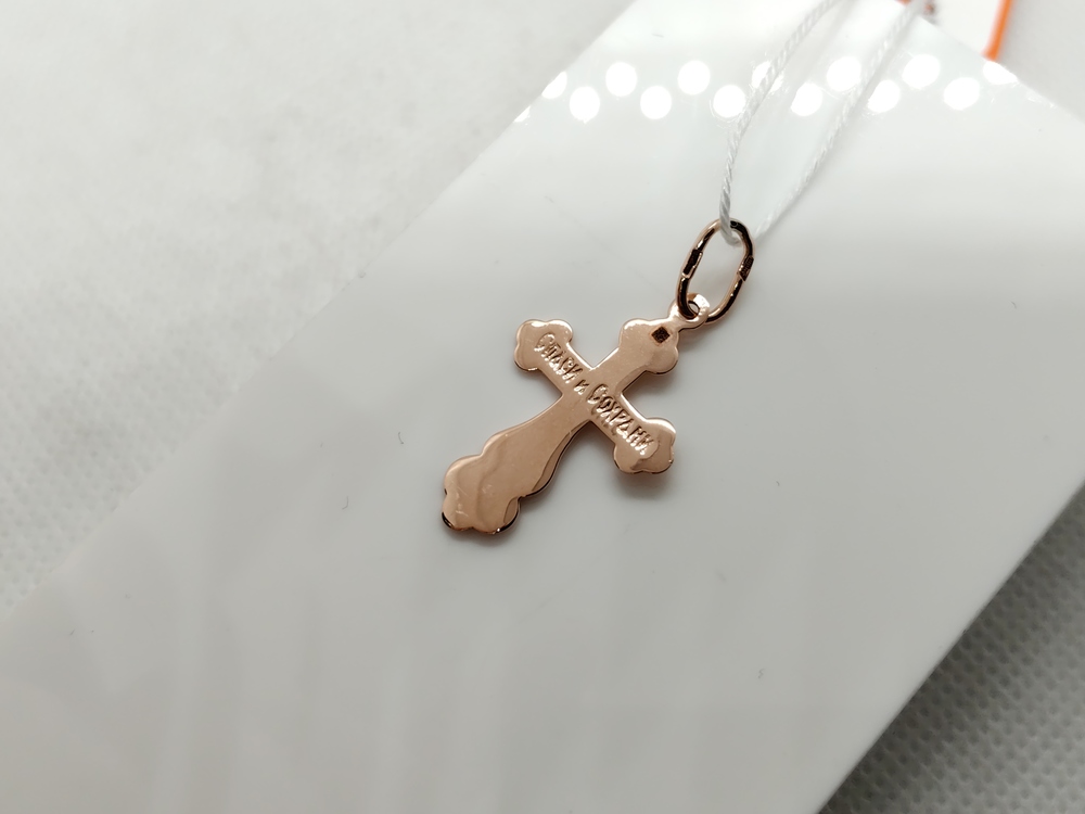 ПОДКБК585 ПОДВЕСКА КРЕСТ БЕЗ КАМНЯ (Au 585)