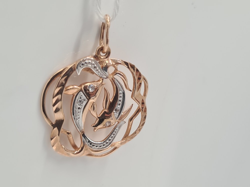 ПОДВЕСКА ЗНАК ЗОДИАКА РЫБЫ Au 585