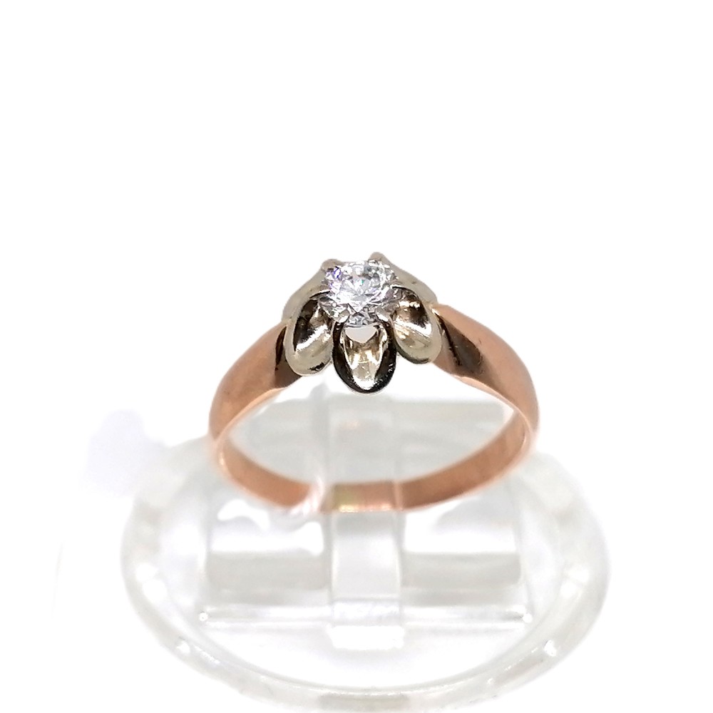 КОЛКМ585 КОЛЬЦО С КАМНЕМ (Au 585) КОЛКМ585 КОЛЬЦО С КАМНЕМ (Au 585)