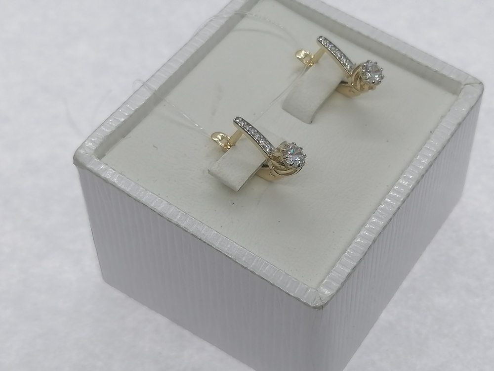 34-52-0474-01 СЕРЬГИ С КАМНЯМИ (Au 585)