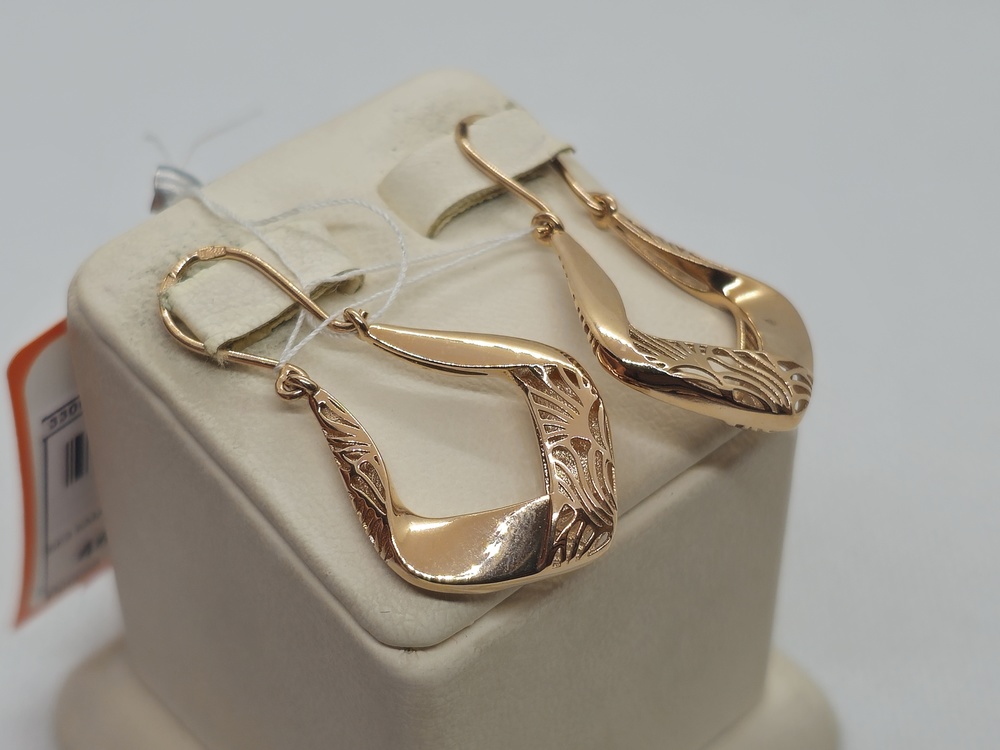 СБКМ585 СЕРЬГИ БЕЗ КАМНЯ (Au 585)