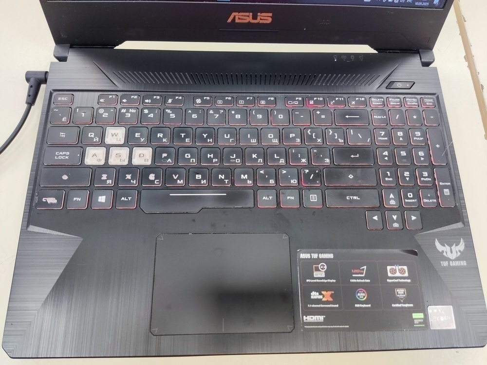 Ноутбук ASUS TUF RTL8822; Ryzen 5 3550H, GeForce GTX 1650, 8 Гб, 512 GB, Нет