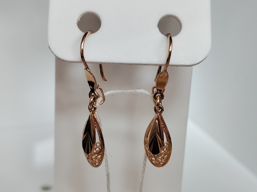 СБКМ585 СЕРЬГИ БЕЗ КАМНЯ (Au 585)