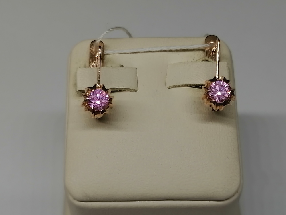 СКМ583 СЕРЬГИ С КАМНЕМ (Au 583) СКМ583 СЕРЬГИ С КАМНЕМ (Au 583)