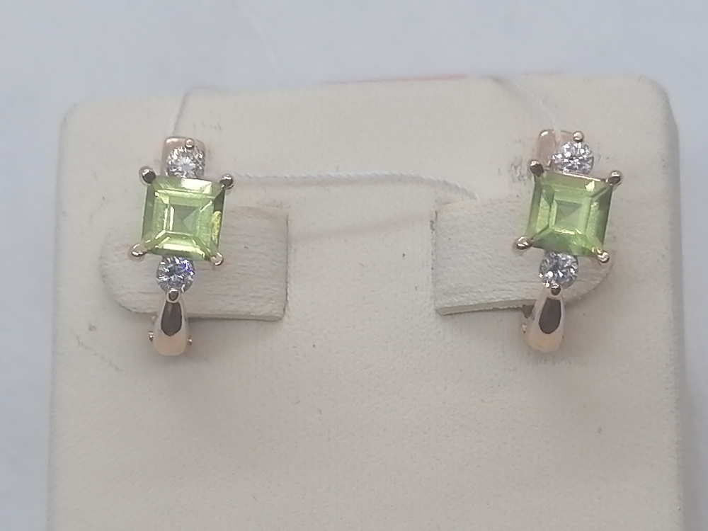 СКМИ585 СЕРЬГИ С КАМНЯМИ (Au 585)