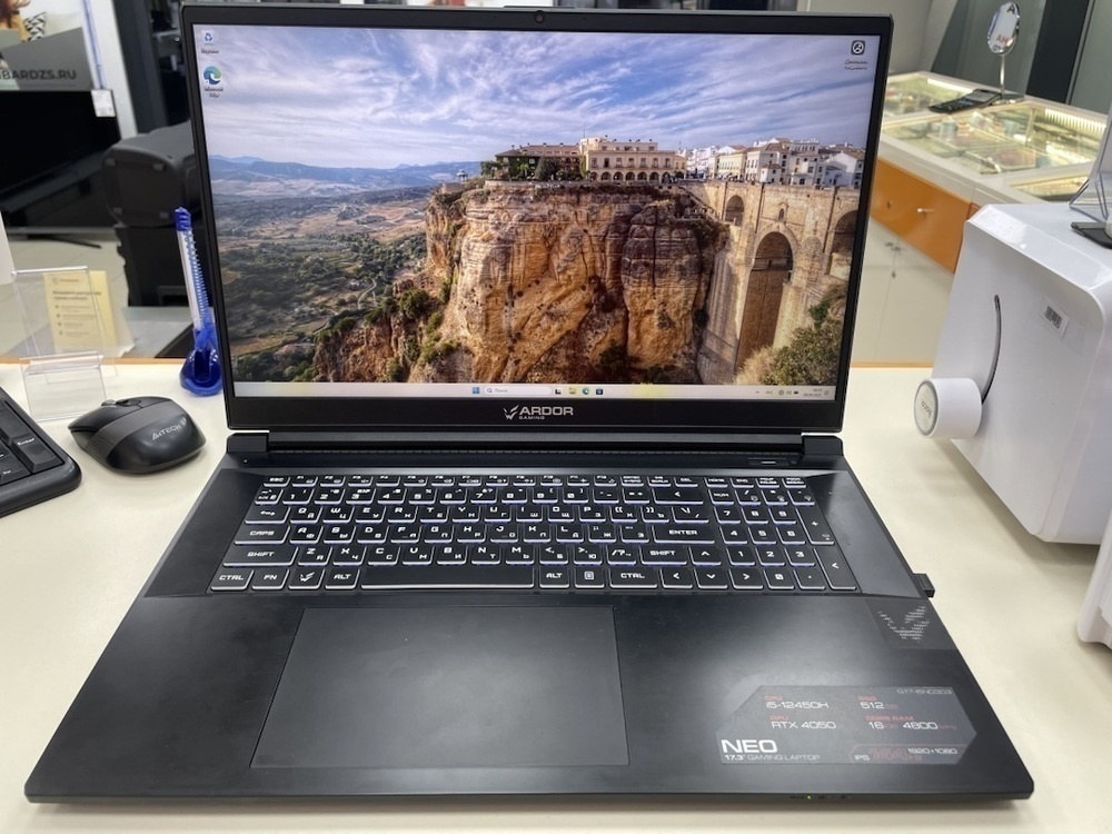 Ноутбук ARDOR Gaming; Core I5-12450H, GeForce RTX 4050, 16 Гб, 500 Гб, Нет