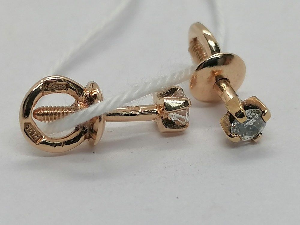 СПУС585 СЕРЬГИ ПУСЕТЫ (Au 585)