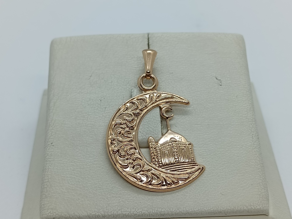 ПОДПБК585 ПОДВЕСКА ПОЛУМЕСЯЦ БЕЗ КАМНЯ (Au 585)