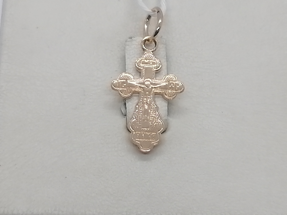 ПОДКБК585 ПОДВЕСКА КРЕСТ БЕЗ КАМНЯ (Au 585)