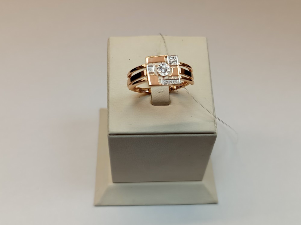 КОЛЬЦО С КАМНЯМИ (Au 585)