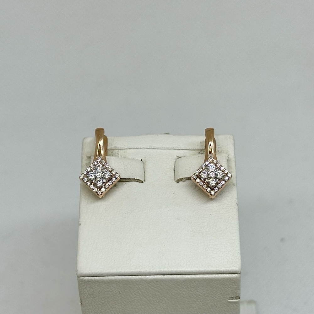 СКМИ585 СЕРЬГИ С КАМНЯМИ (Au 585)