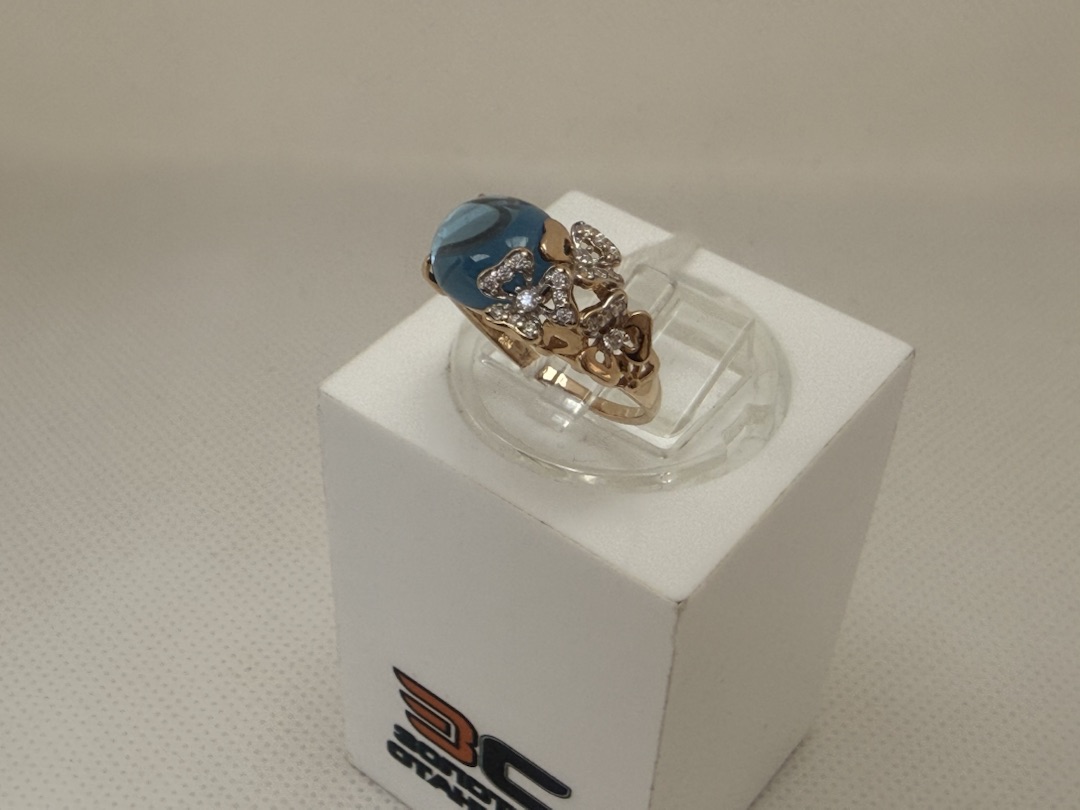 КОЛКМИ585 КОЛЬЦО С КАМНЯМИ (Au 585)
