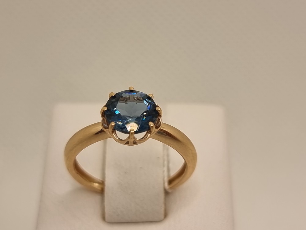 КОЛЬЦО ЛОНДОН ТОПАЗ (Au 585)