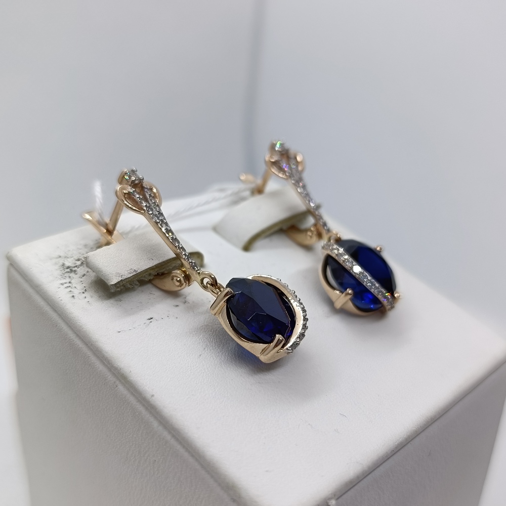 СЕРЬГИ С КАМНЯМИ (Au 585)