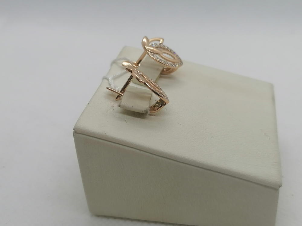 СКМИ585 СЕРЬГИ С КАМНЯМИ (Au 585)